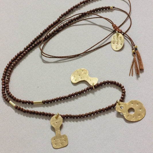 handcrafted mother goddess necklace for fertility and femine energy