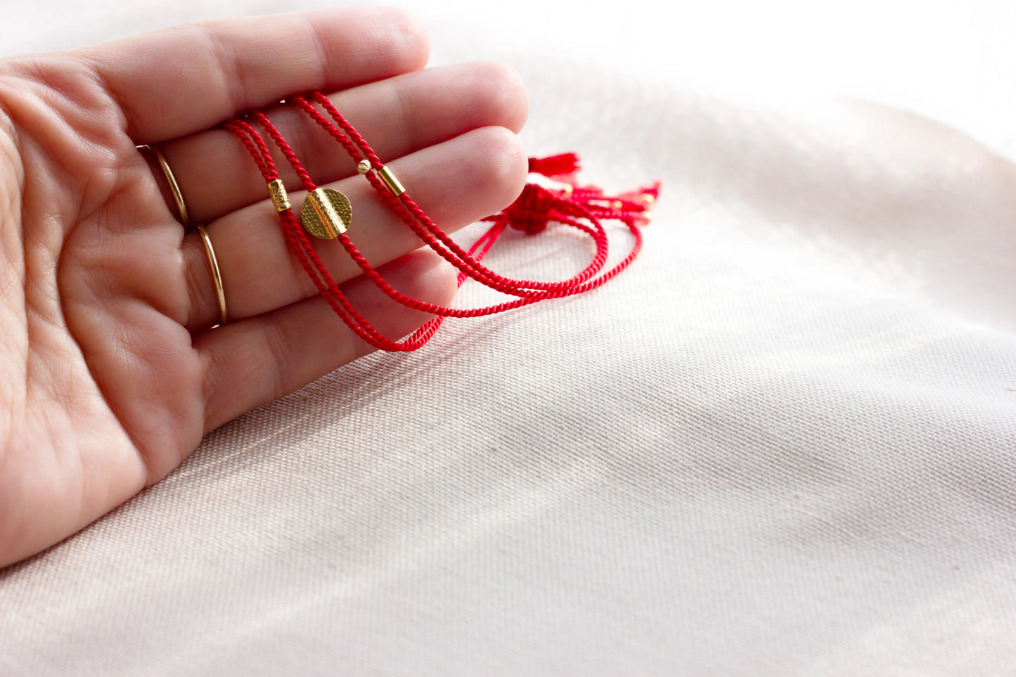 Minimalist Red String Bracelets