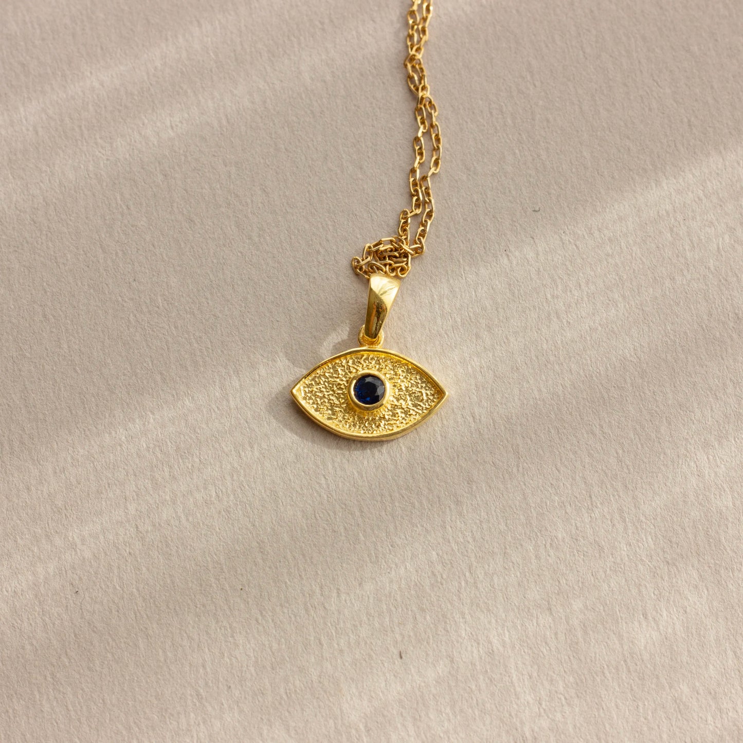 925 sterling silver gold plated evil eye necklace