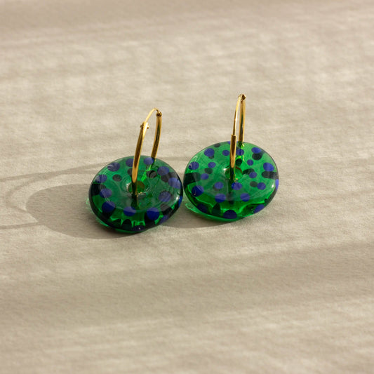 DOT | Green Murano Earrings