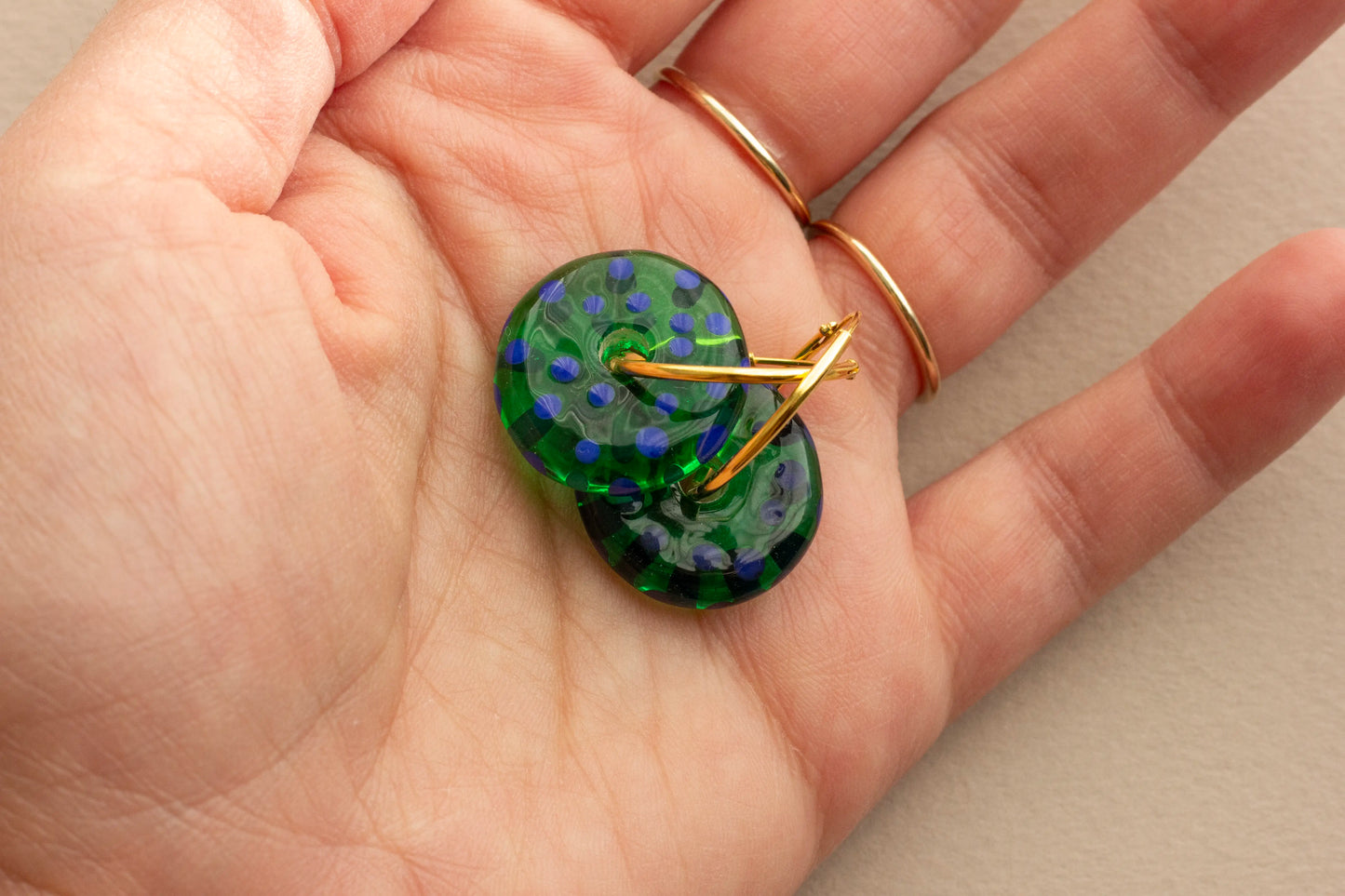 DOT | Green Murano Earrings