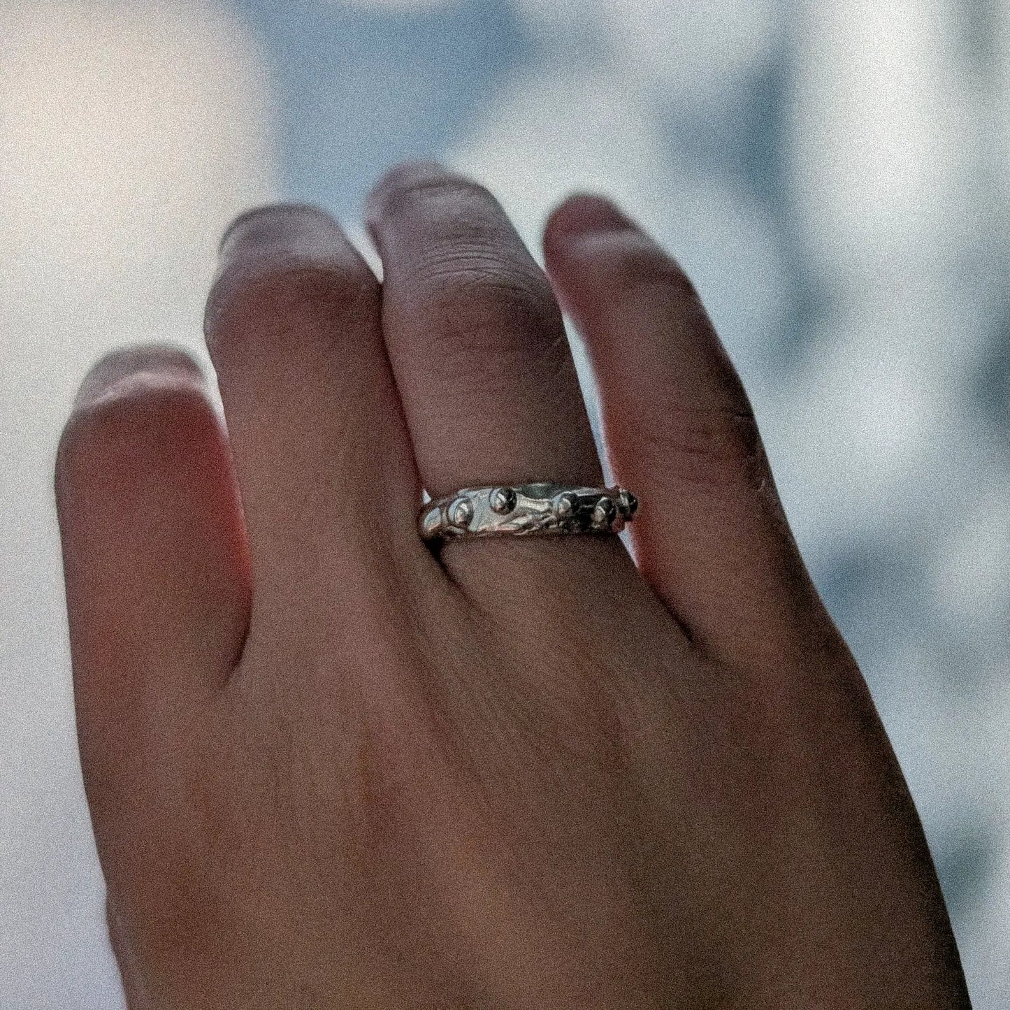 sculptural ring sterling silver ring