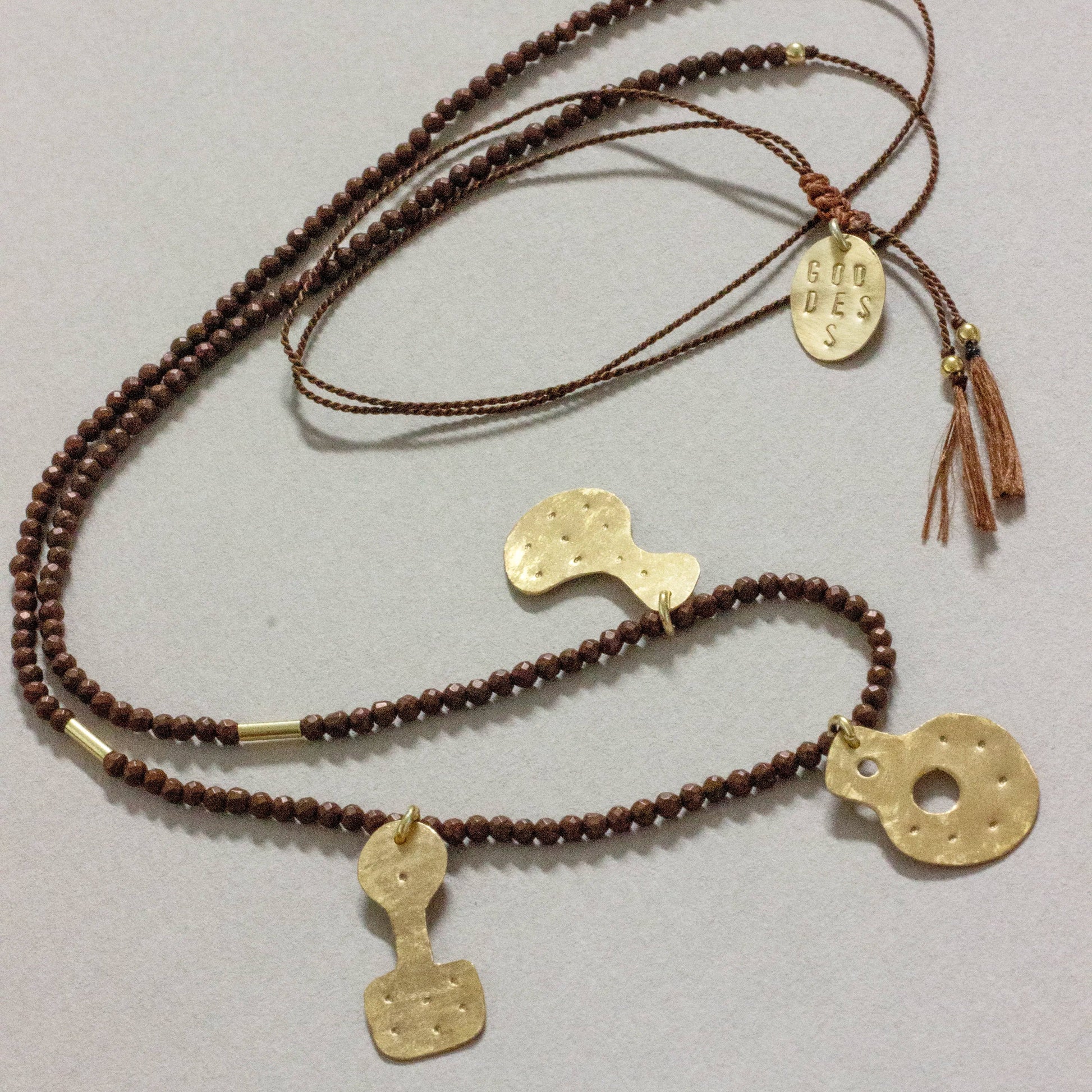 handcrafted mother goddess necklace for fertility and femine energy