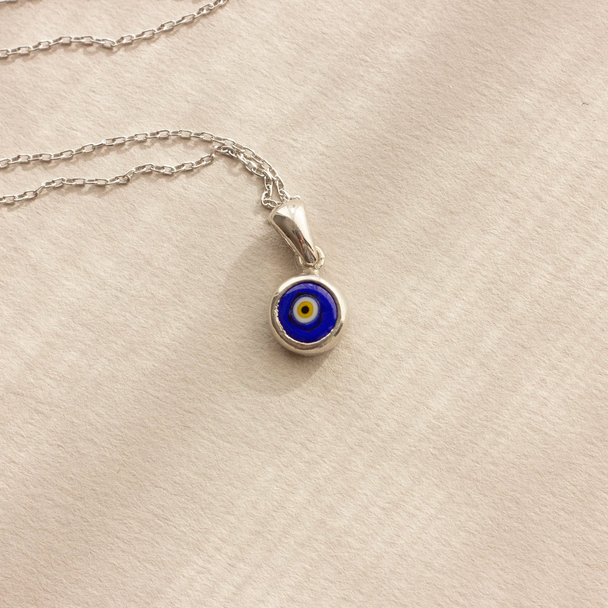 925 Sterling Silver Blue Lucky Eye Necklace