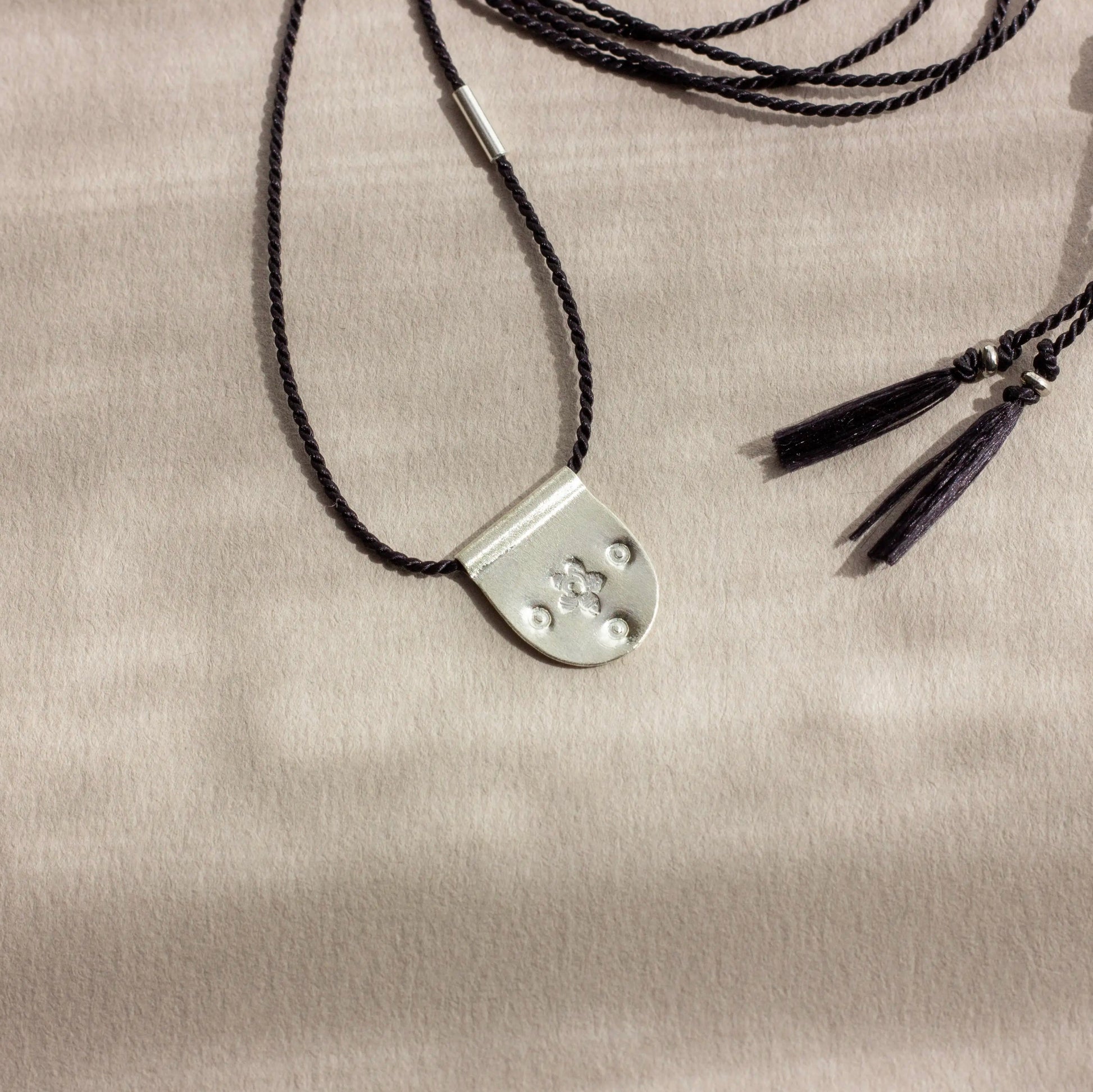 Pomegranate Blossom –  Sterling Silver Talisman Necklace