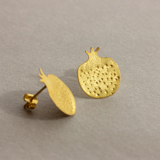 Handcrafted_Pomegranate_Earrings tarnish free, 925 silver