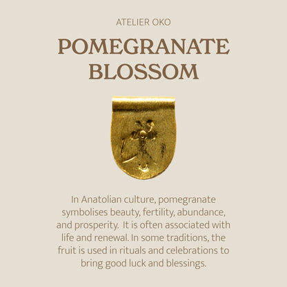 Pomegranate_ 24k Micron Gold Plated Sterling Silver Talisman Necklace