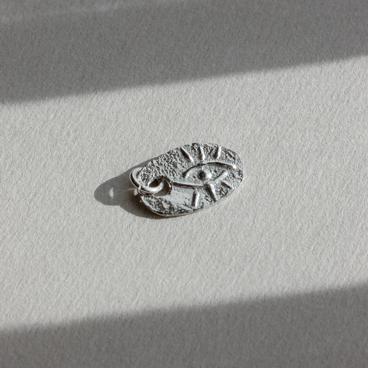 Silver Evil eye pendant for man