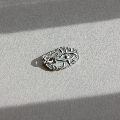 Silver Evil eye pendant for man