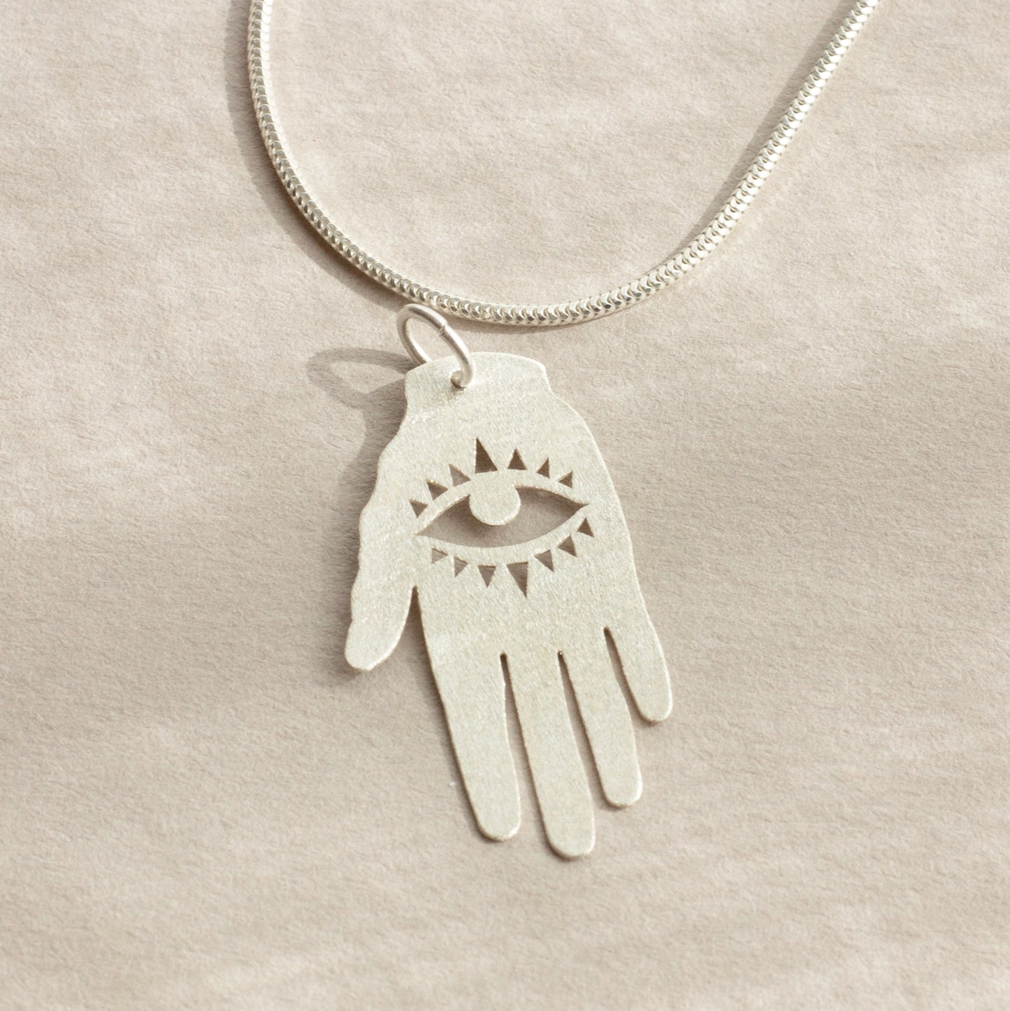 Hamsa Hand Silver Charm