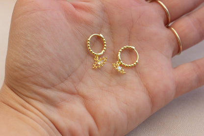 TINY EYE N4 | Hoop Earrings