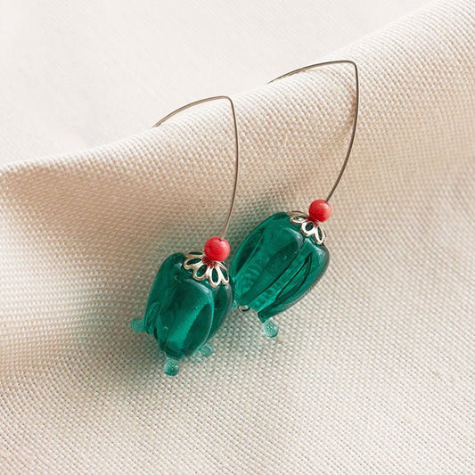 TULIP N2 | Glass Beaded Earrings