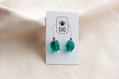 TULIP N2 | Glass Beaded Earrings