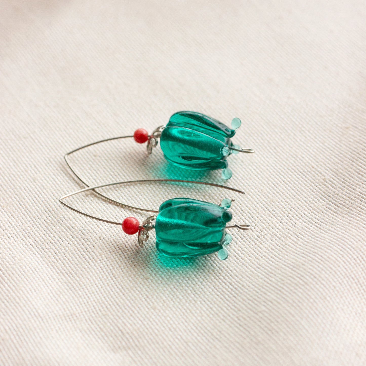 TULIP N2 | Glass Beaded Earrings