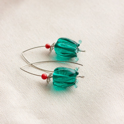 TULIP N2 | Glass Beaded Earrings