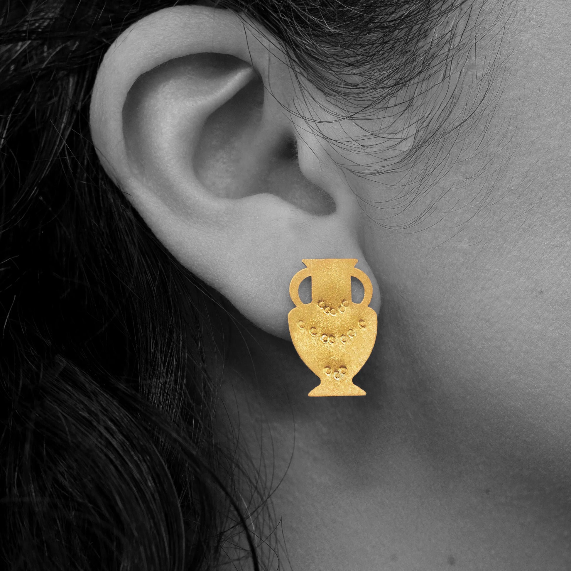 Ancient greek amphora earrings