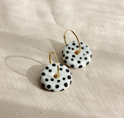 DOT | White Murano Earrings