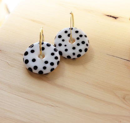 DOT | White Murano Earrings