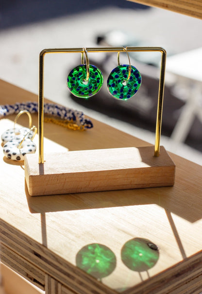 DOT | Green Murano Earrings