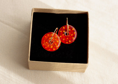 DOT | Orange Murano Earrings