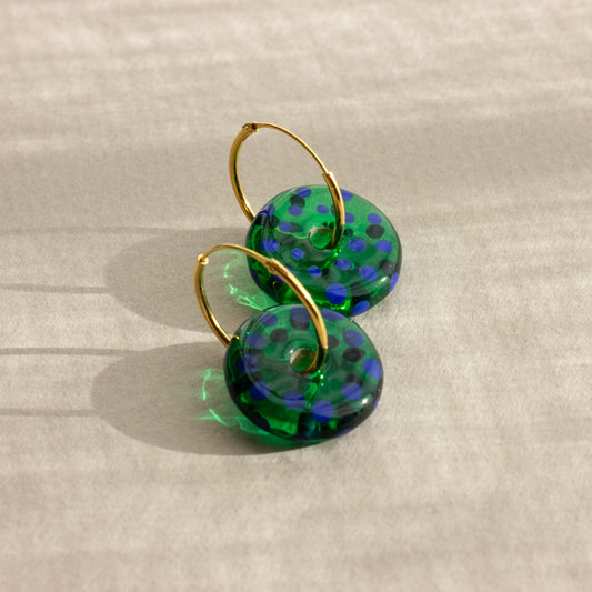 polka hoop earring