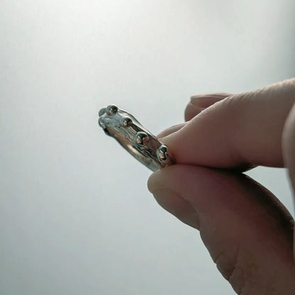 pearl inspired sterling silver ring