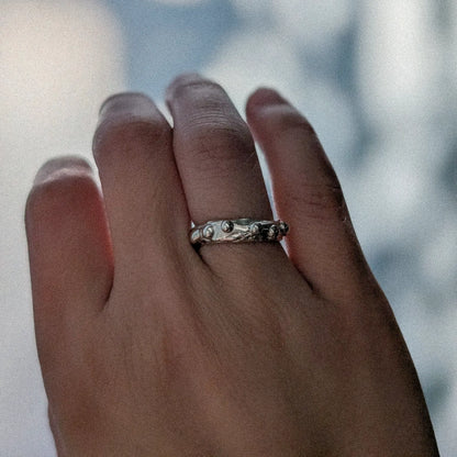 sculptural ring sterling silver ring