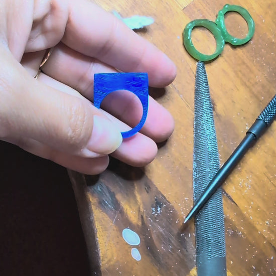 Hand-carved wax ring