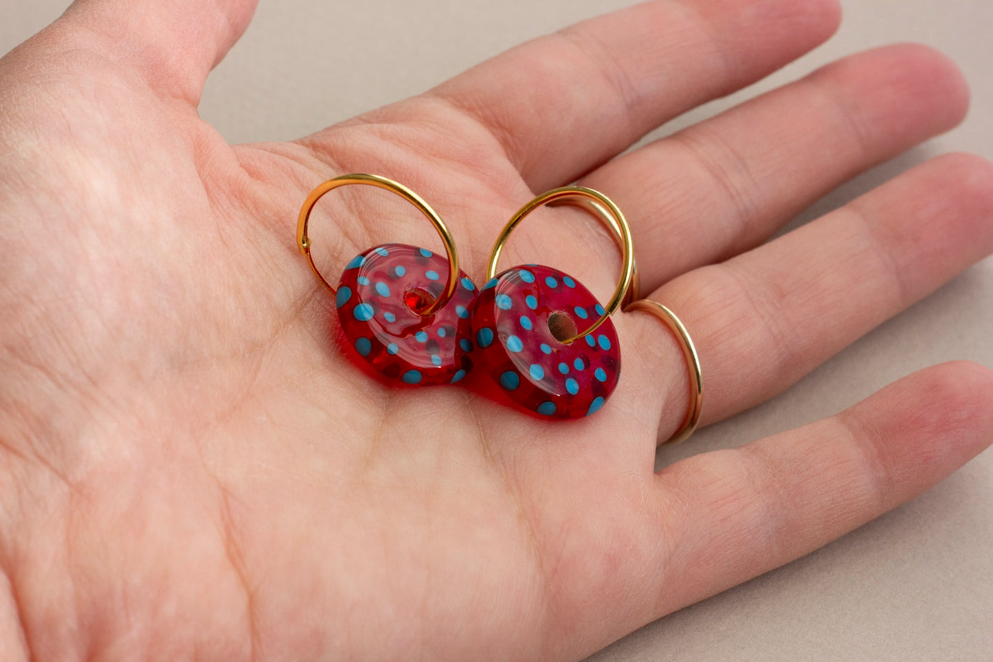 DOT | Red Murano Earrings
