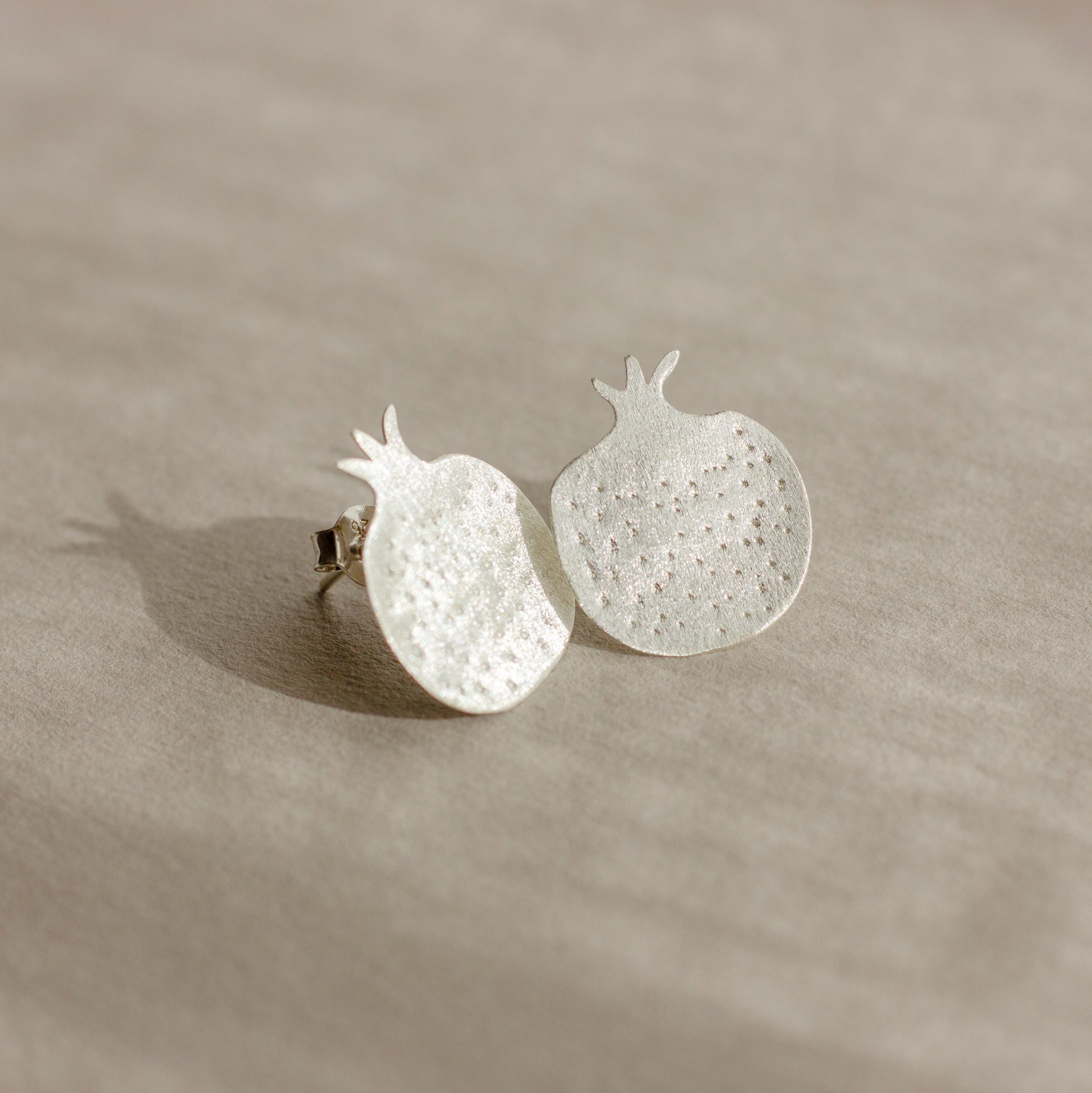 pomegranate Silver Earrings