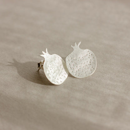 pomegranate Silver Earrings